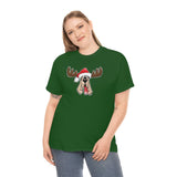 Christmas Moose Hound Unisex Heavy Cotton Tee