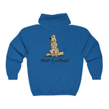 Heart of a hound Back Print Unisex Heavy Blend™ Full Zip Hooded Sweatshirt | The Bloodhound Shop