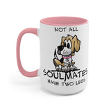 Beagle Soulmates Two-Tone Coffee Mugs, 15oz