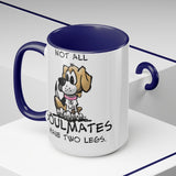 Beagle Soulmates Two-Tone Coffee Mugs, 15oz