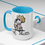 Beagle Dog Mom Two-Tone Coffee Mugs, 15oz | The Bloodhound Shop