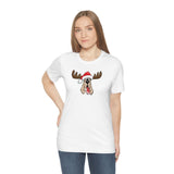 Christmas Moose Hound Bella Canvas Unisex Jersey Short Sleeve Tee