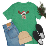 Christmas Moose Hound Bella Canvas Unisex Jersey Short Sleeve Tee | The Bloodhound Shop