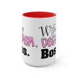 Wifey Dog Mom Boss FBC Accent Mug
