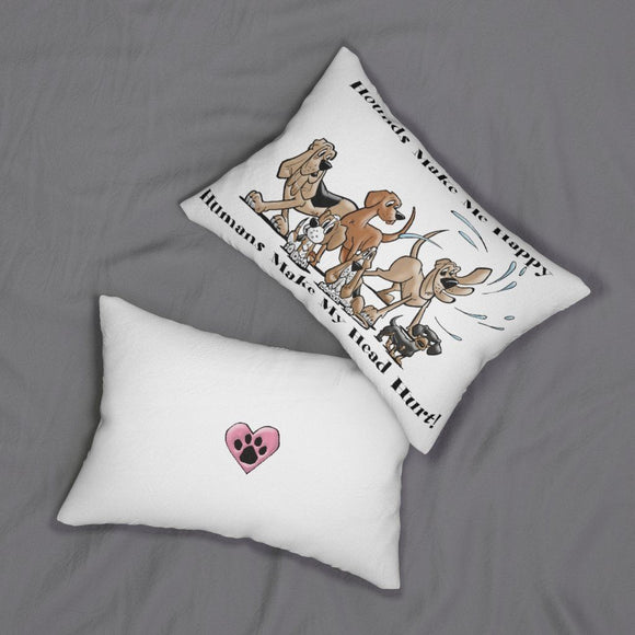 2021 Hounds Make Me happy FBC Spun Polyester Lumbar Pillow