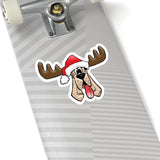 Christmas Moose Hound Kiss-Cut Stickers | The Bloodhound Shop