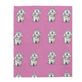 2021 Maltese LV FBC Pink Velveteen Plush Blanket