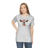 Christmas Moose Hound Bella Canvas Unisex Jersey Short Sleeve Tee