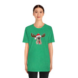 Christmas Moose Hound Bella Canvas Unisex Jersey Short Sleeve Tee