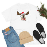 Christmas Moose Hound Unisex Heavy Cotton Tee