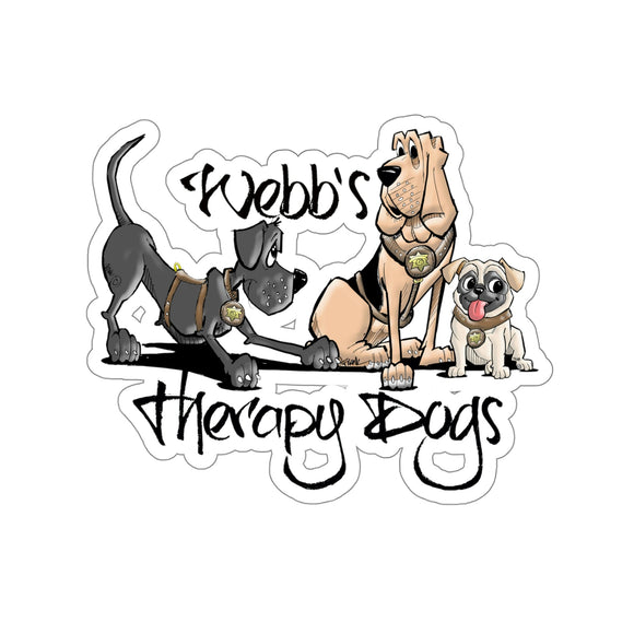 Webb's Therapy Dogs Kiss-Cut Stickers | The Bloodhound Shop