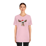 Christmas Moose Hound Bella Canvas Unisex Jersey Short Sleeve Tee | The Bloodhound Shop