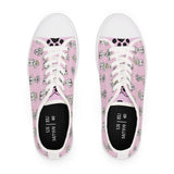 Fur Baby Custom Pink Women's Low Top Sneakers | The Bloodhound Shop