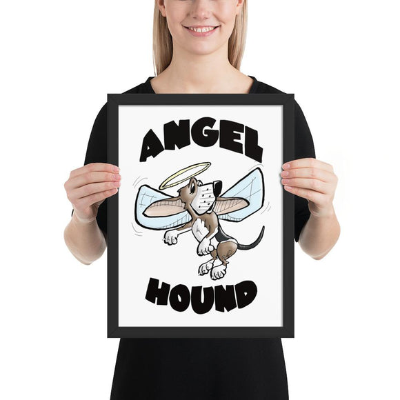 Angel Hound Basset FBC Framed poster