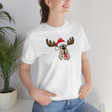 Christmas Moose Hound Bella Canvas Unisex Jersey Short Sleeve Tee