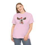 Christmas Moose Hound Unisex Heavy Cotton Tee | The Bloodhound Shop