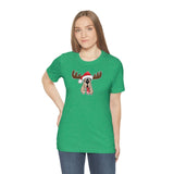 Christmas Moose Hound Bella Canvas Unisex Jersey Short Sleeve Tee