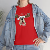 Christmas Moose Hound Unisex Heavy Cotton Tee