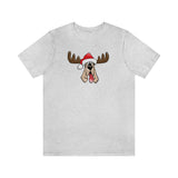 Christmas Moose Hound Bella Canvas Unisex Jersey Short Sleeve Tee