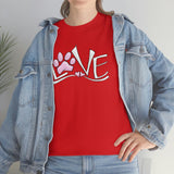 Paw Love Unisex Heavy Cotton Tee | The Bloodhound Shop