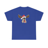 Christmas Moose Hound Unisex Heavy Cotton Tee