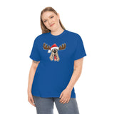Christmas Moose Hound Unisex Heavy Cotton Tee