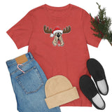 Christmas Moose Hound Bella Canvas Unisex Jersey Short Sleeve Tee