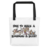 How to Walk a Basset and a Bloodhound Tote bag - The Bloodhound Shop