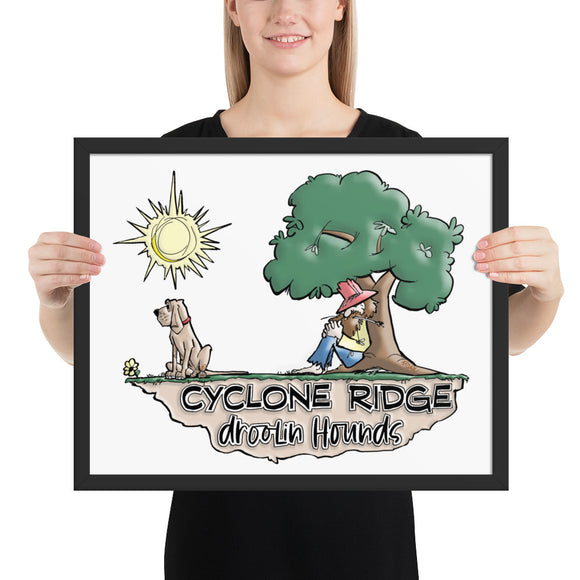 Cyclone Ridge Droolin Hounds Framed poster - The Bloodhound Shop
