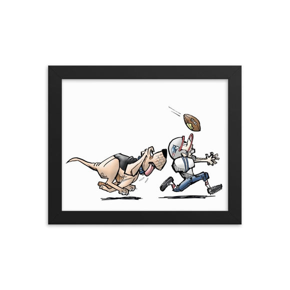 Football Hound Patriots Framed poster - The Bloodhound Shop