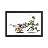 Football Hound Packers Framed poster - The Bloodhound Shop