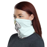 Maltese and Hearts FBC Mask Neck Gaiter