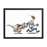 Football Hound Lions Framed poster - The Bloodhound Shop