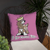 Cavalier- If The Crown Fits FBC Basic Pillow - The Bloodhound Shop