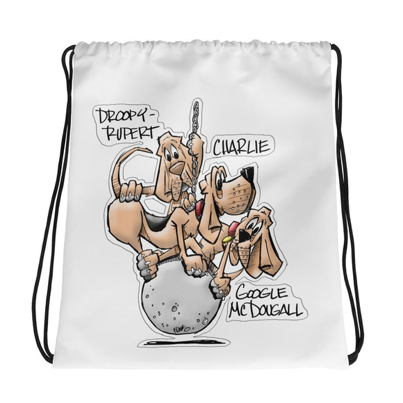Tim's Wrecking Ball Crew 3 With Names Drawstring bag - The Bloodhound Shop