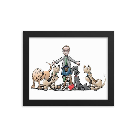 Tim's Google Hound Framed poster - The Bloodhound Shop
