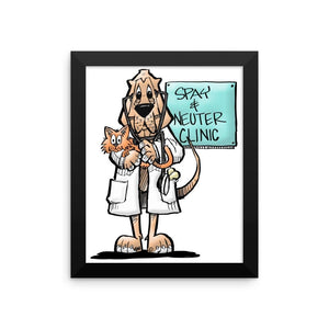 Veterinarian Hound Framed poster - The Bloodhound Shop