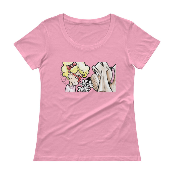 Girl and Her Hound Ladies' Scoopneck T-Shirt - The Bloodhound Shop