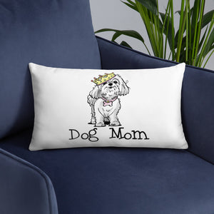 Maltese- Dog Mom FBC Basic Pillow - The Bloodhound Shop