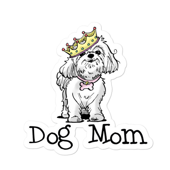Maltese- Dog Mom FBC Bubble-free stickers - The Bloodhound Shop