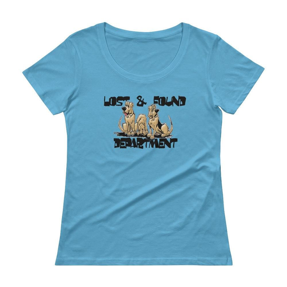 Lost & Found Hound Ladies' Scoopneck T-Shirt - The Bloodhound Shop