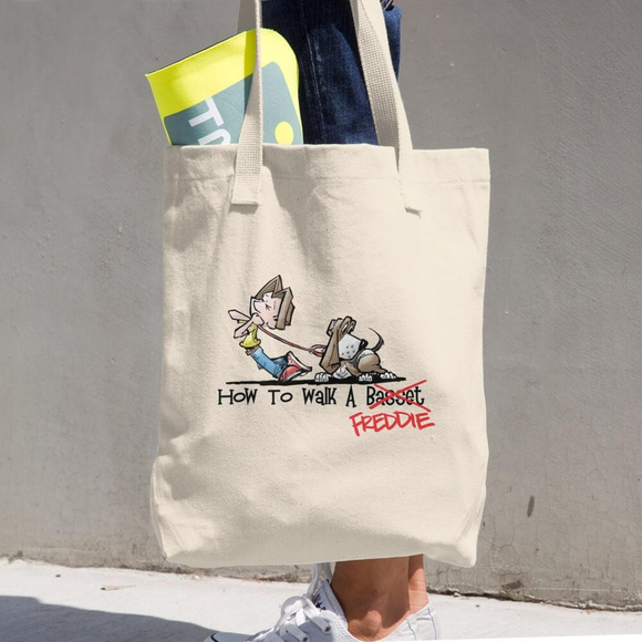 Tim's How to Walk Freddie Cotton Tote Bag - The Bloodhound Shop