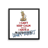 Tim's Keep Calm Droopy Rupert Framed poster - The Bloodhound Shop