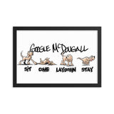 Tim's Wrecking Ball Crew Hound Commands Framed poster - The Bloodhound Shop
