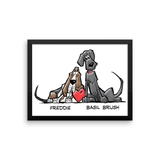 Tim's Freddie/Basil Love Framed poster - The Bloodhound Shop