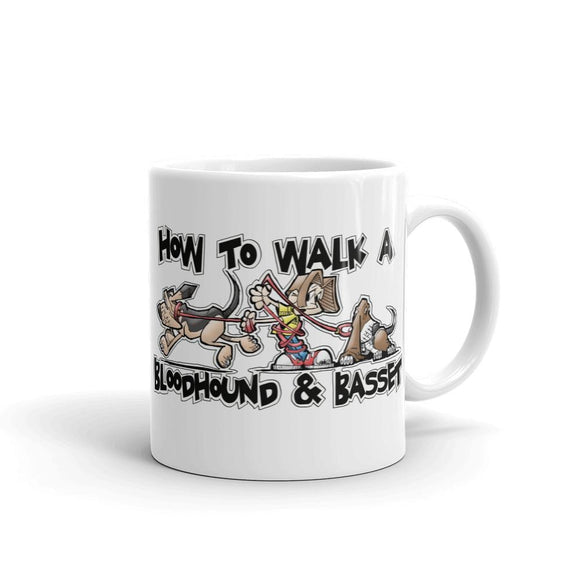 How to Walk a Basset and a Bloodhound Mug - The Bloodhound Shop