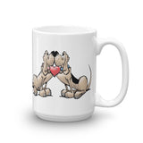 Hound Love (Red and Black Hounds) Mug - The Bloodhound Shop