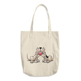 Hound Love (Red and Black Hounds) Cotton Tote Bag - The Bloodhound Shop