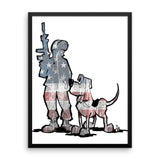 Soldier Hound Framed poster - The Bloodhound Shop
