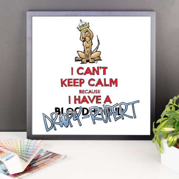 Tim's Keep Calm Droopy Rupert Framed poster - The Bloodhound Shop